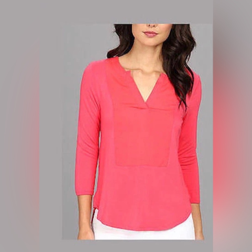 Calvin Klein Collection Coral Long Sleeve Top